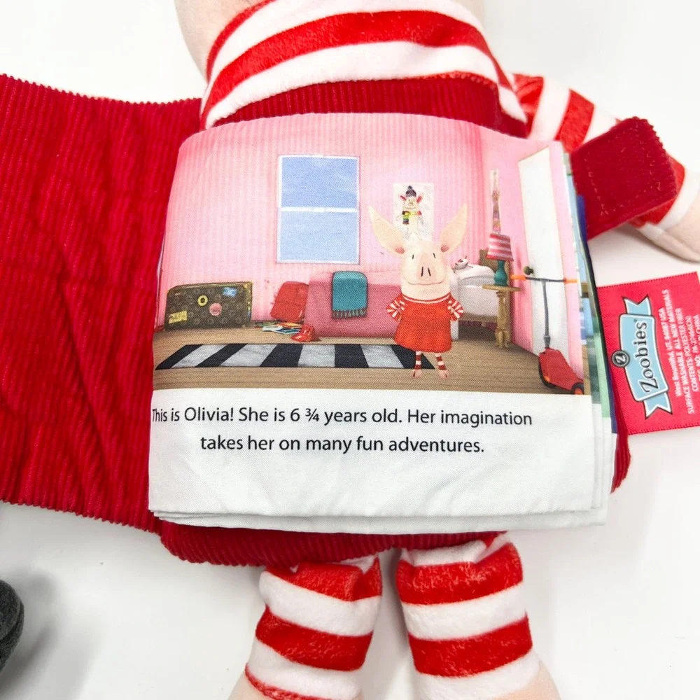 Olivia The‎ Pig Storybook By Zoobies Book Buddies Plush Doll